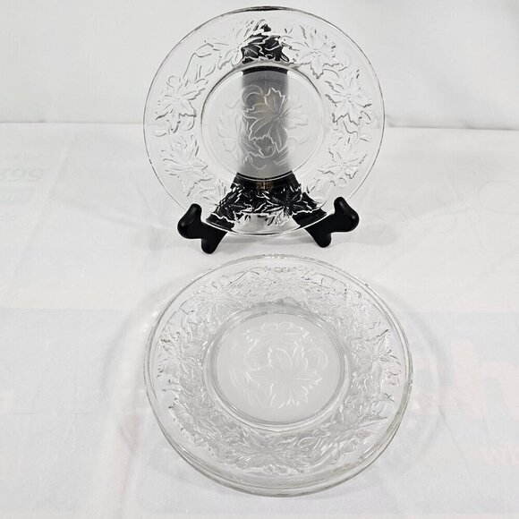Fantasia Princess House Crystal & Frosted Bottom Dessert Appetizer Plates - 4 - Picture 10 of 15